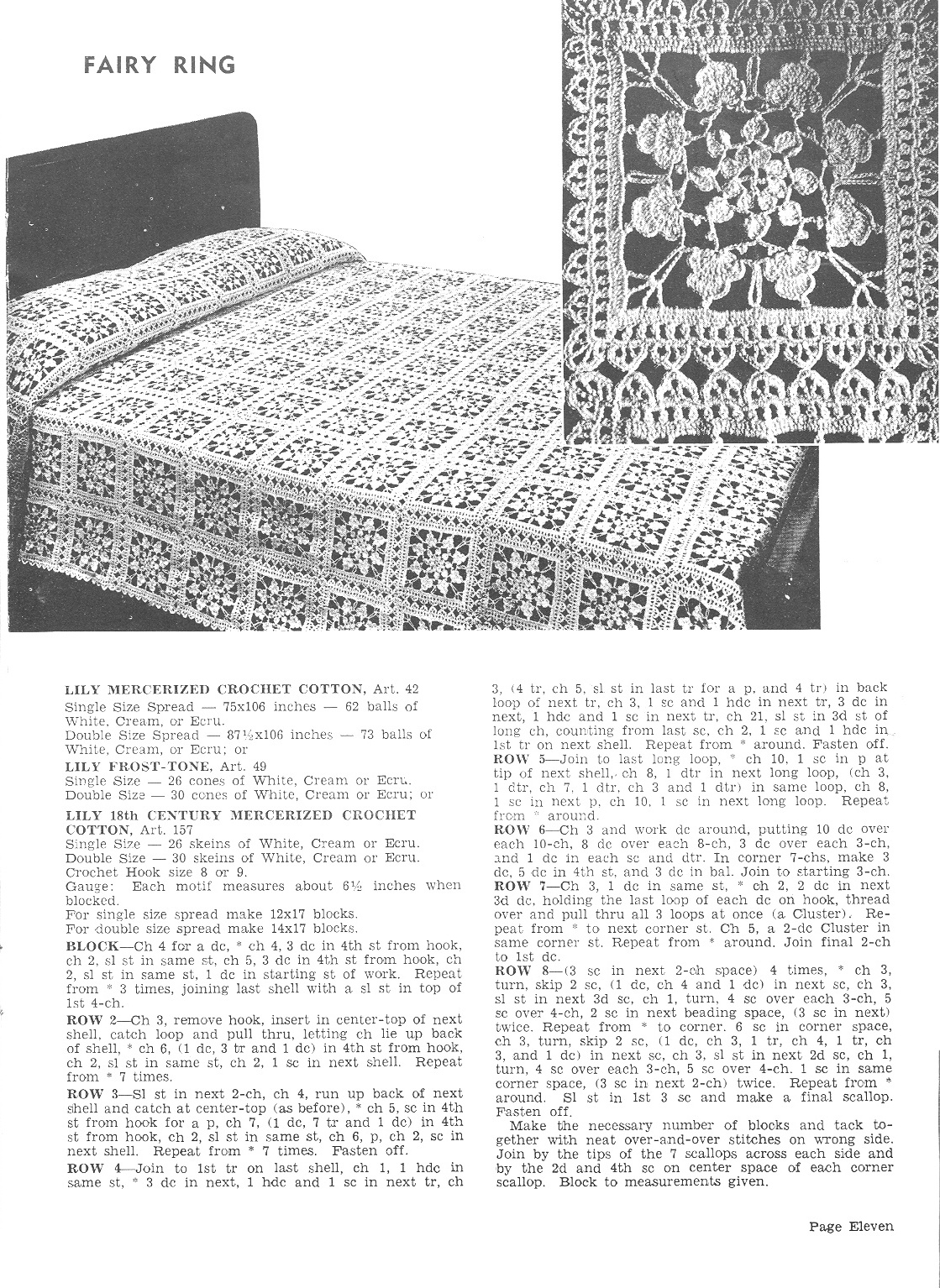 Fairy Ring Crochet Lace Motif Pattern