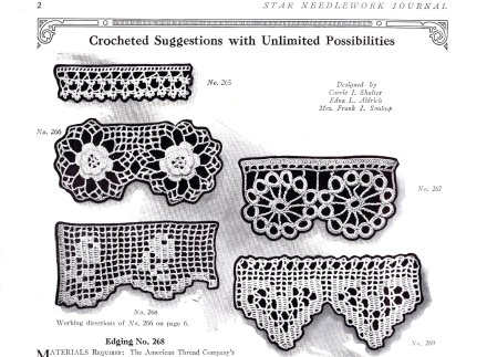 crochet pattern edgings americna thread 1920s 20s patterns
