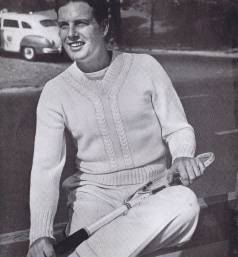 vintage 40s sweater knitting pattern