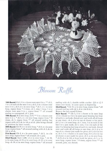 ruffle doily pattern book 143 vintage blossom ruffle