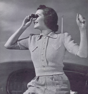 1940s Shirtwaist Knitted Blouse Pattern